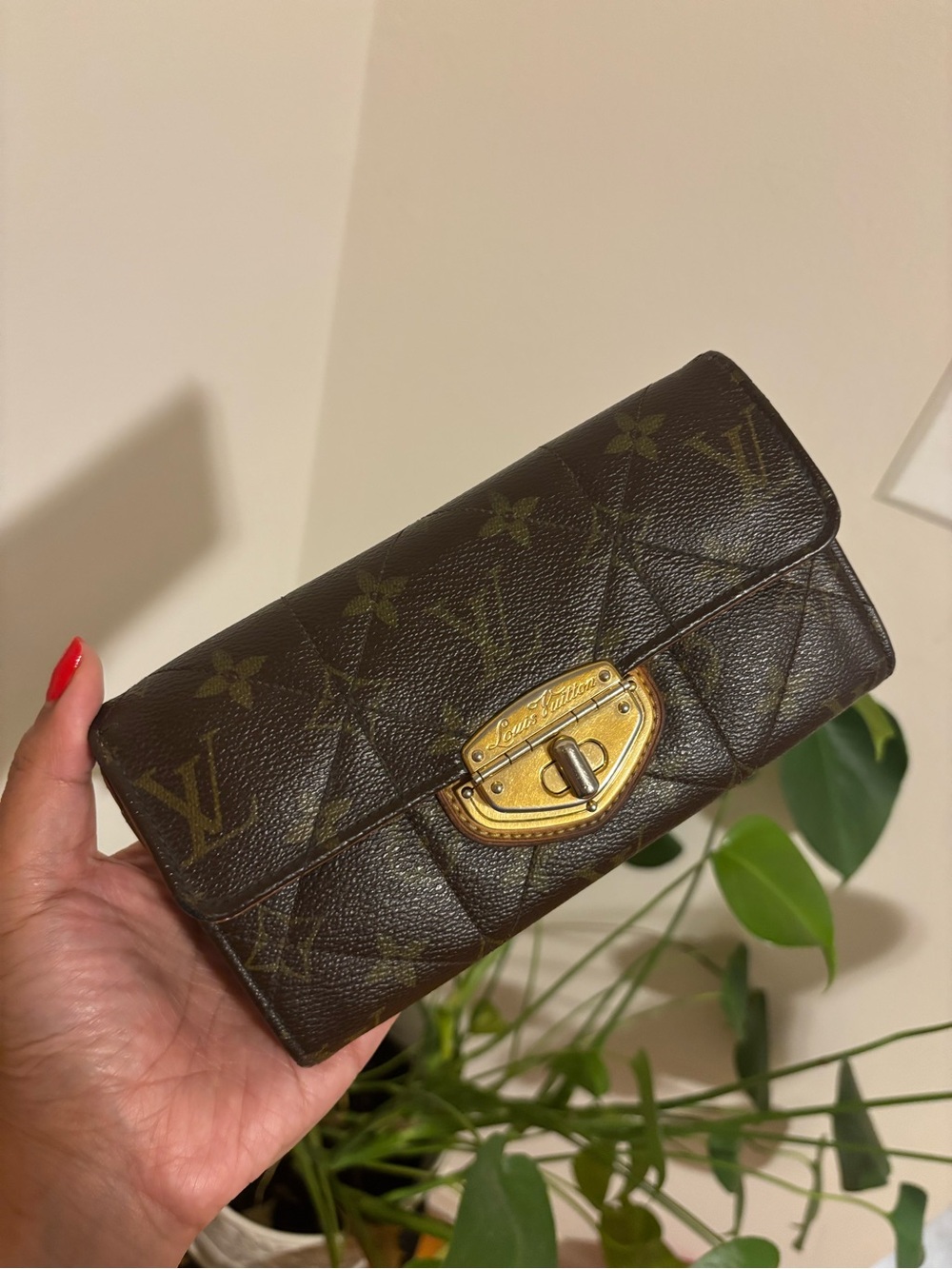 Louis Vuitton Monogram Quilted Wallet in Brown with Gold Hardware - Picture 1 of 5